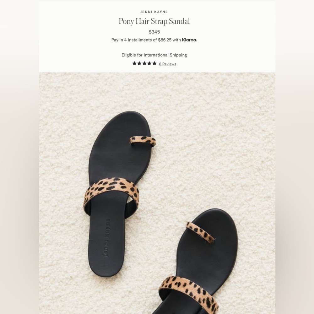 Jenni Kayne Pony Hair Sandals size 36